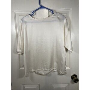 Margaret Oleary Womens Size S Shirt Top Blouse Silk Classic Cream Luxury